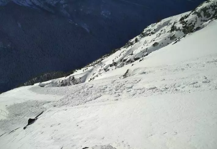 Size 1-1.5 avalanche on the south side of Trorey, Spearhead Range on January 11.