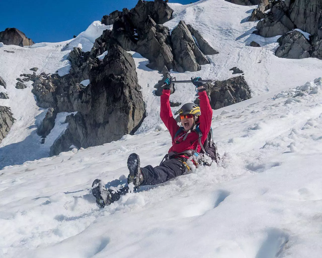Whistler Glacier Glissading Slide down an ancient glacier on your bum