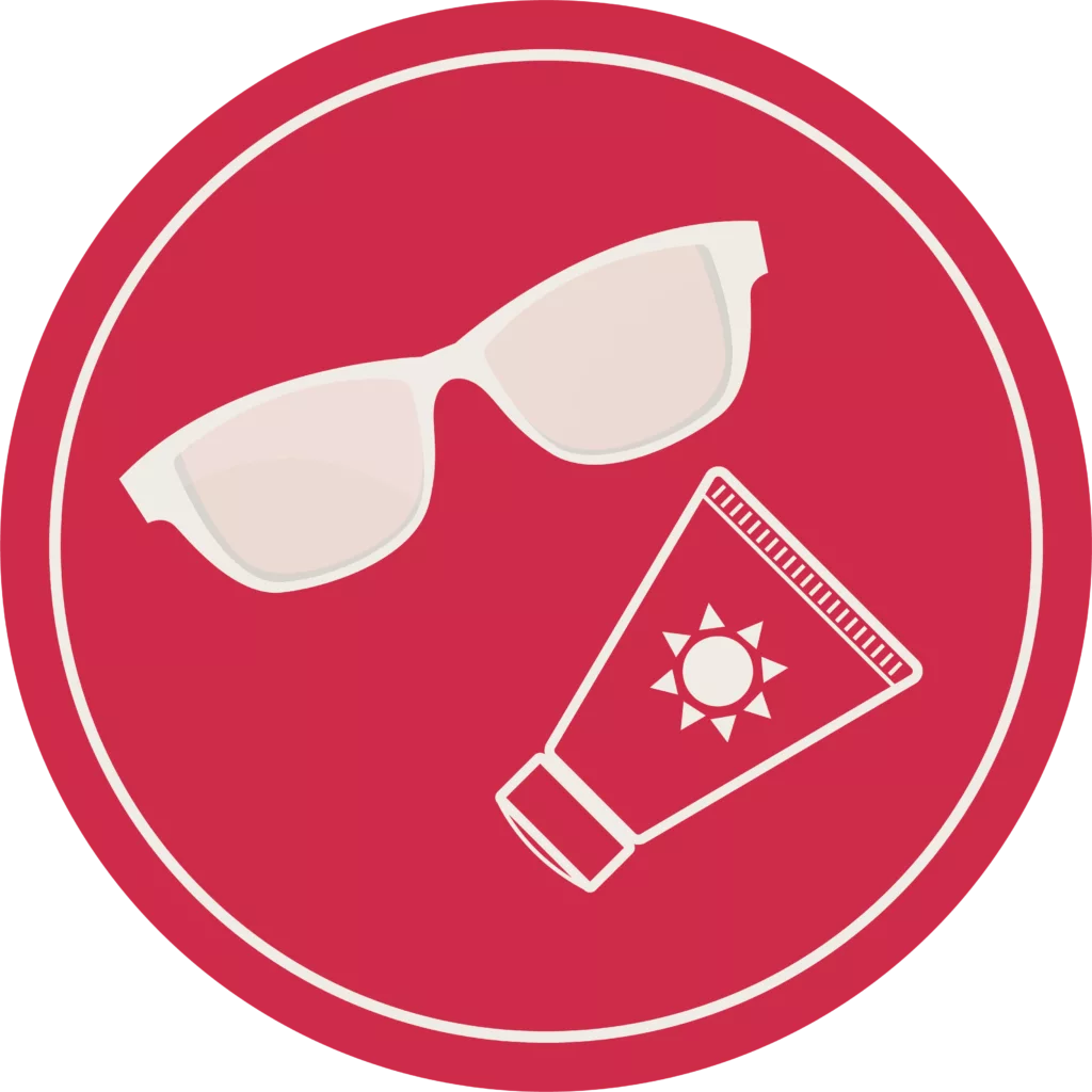 Sunscreen & sun Glasses icon